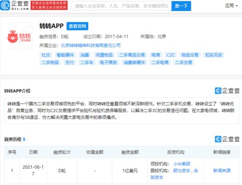 轉(zhuǎn)轉(zhuǎn)完成1億美元D輪融資，小米集團(tuán)領(lǐng)投，二手交易平臺再迎資本熱潮